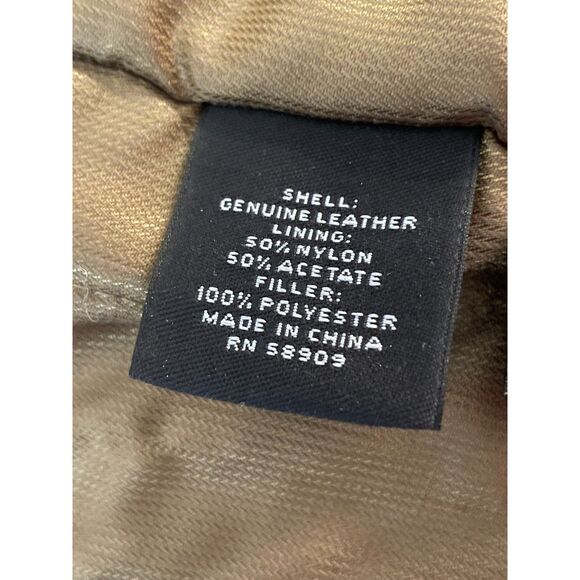 Roundtree & Yorke Men’s XLT Genuine Suede Leather Zip Jacket Tan Brown READ - Picture 10 of 16